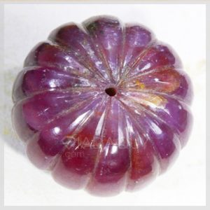 Đá ruby tím chạm khắc hình quả quýt 44 carats SG-1839
