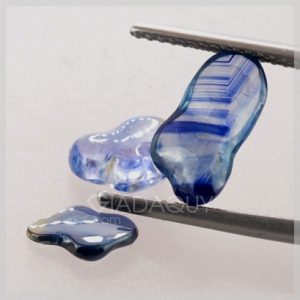 bo ba da quy sapphire xanh duong 3.45 carats