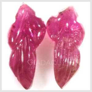 Bo hai vien da tourmaline hong cham khac gogo 1337