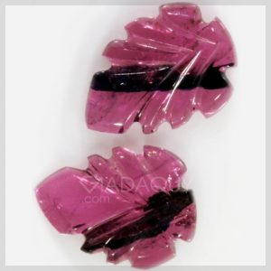bo hai vien da Tourmaline mau hong mau den cham khac chiec la gogo 1328