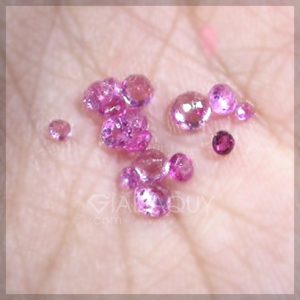 bo nhieu vien da sapphire hong mixed cut ST9303
