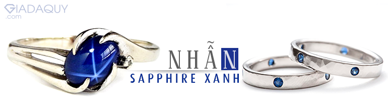nhan da sapphire xanh