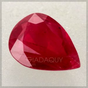 da ruby do pear cut hinh giot nuoc 1.25 carats