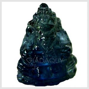 da sapphire xanh duong cham khac hinh than Ganesha MX-4710
