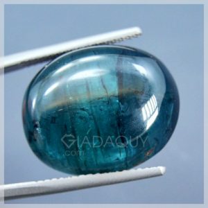 da tourmaline indicolite xanh duong mat meo 33.4 carats