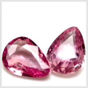hai vien da quy sapphire hong pear cut RO839