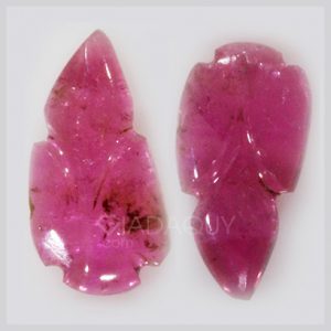 bo hai vien da tourmaline hong cham khac hinh chiec la gogo 1325