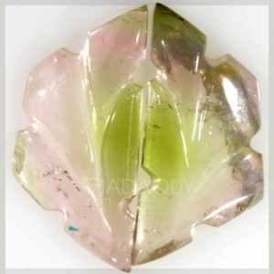 hai vien da Tourmaline phoi mau cham khac hinh chiec la gogo 1330