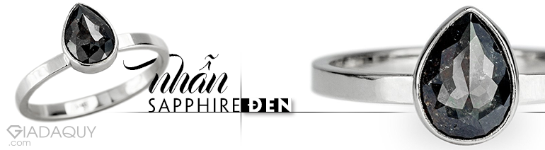 nhan da sapphire den