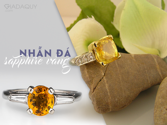 nhan da sapphire vang